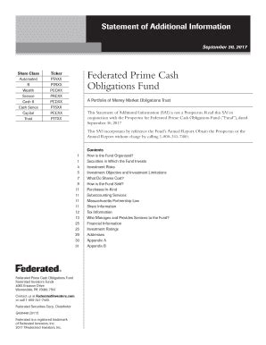 federated cash obligation fact sheet.